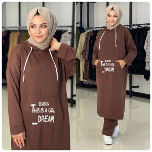 Spor büyük beden tunik takım