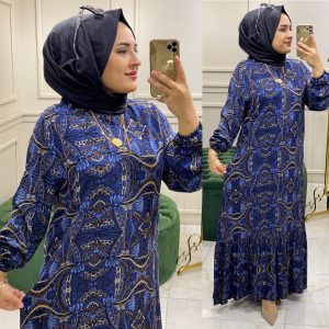 Etnik desen büyük beden elbise