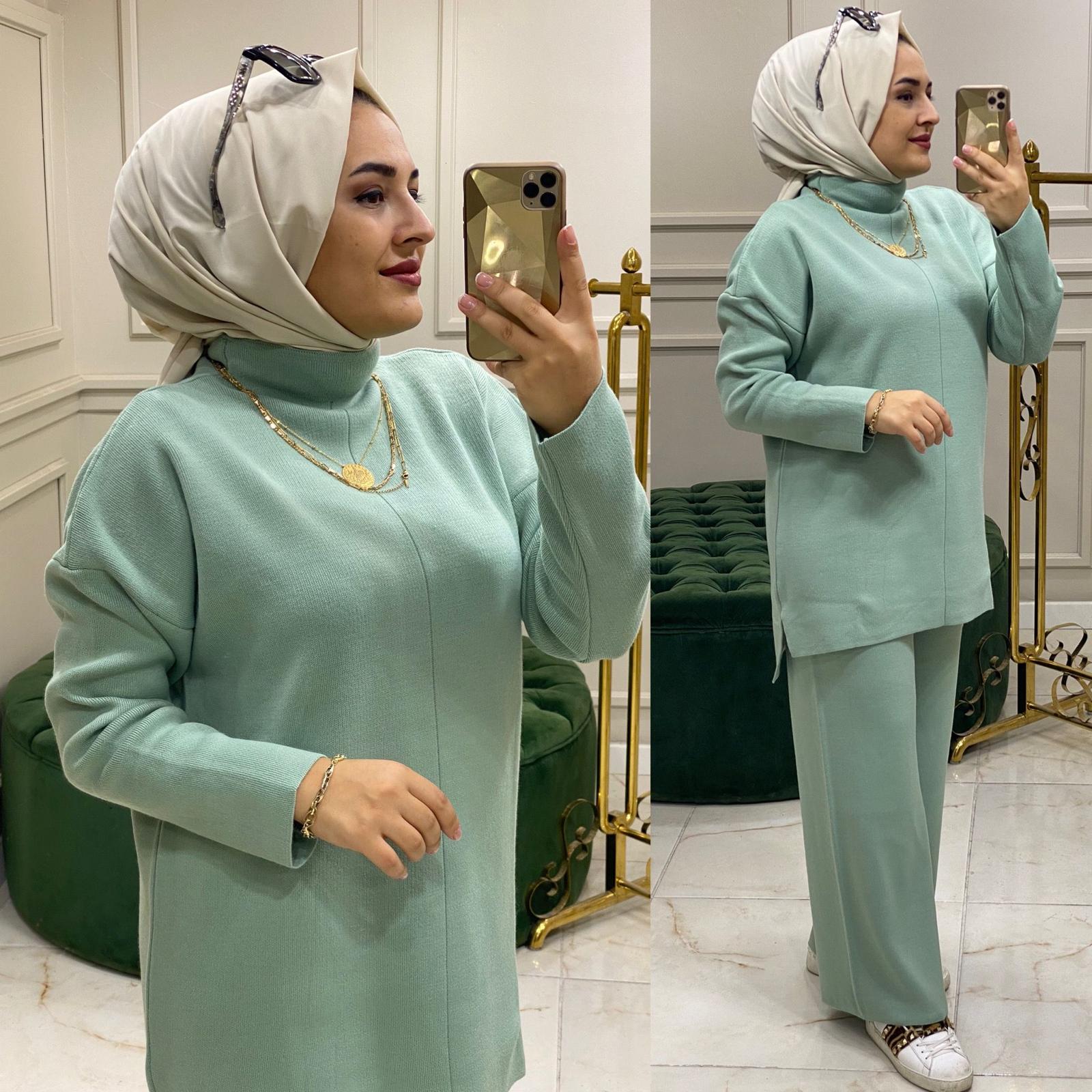 Triko tunik pantolon takım - Görsel 2