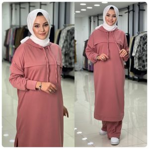 Uzun tunik pantolon takım