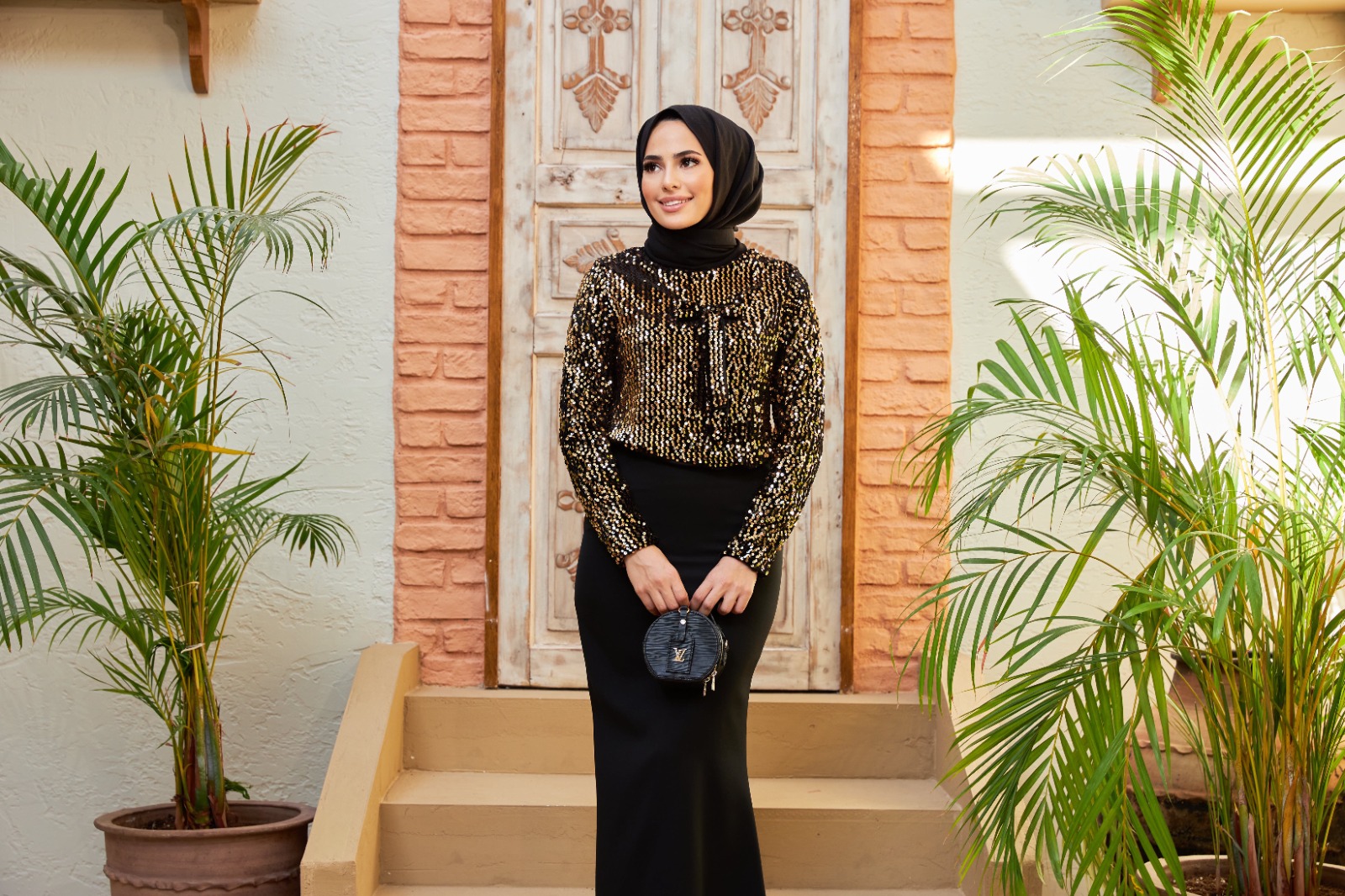 Pul payet bluz abiye etek takım - Görsel 16