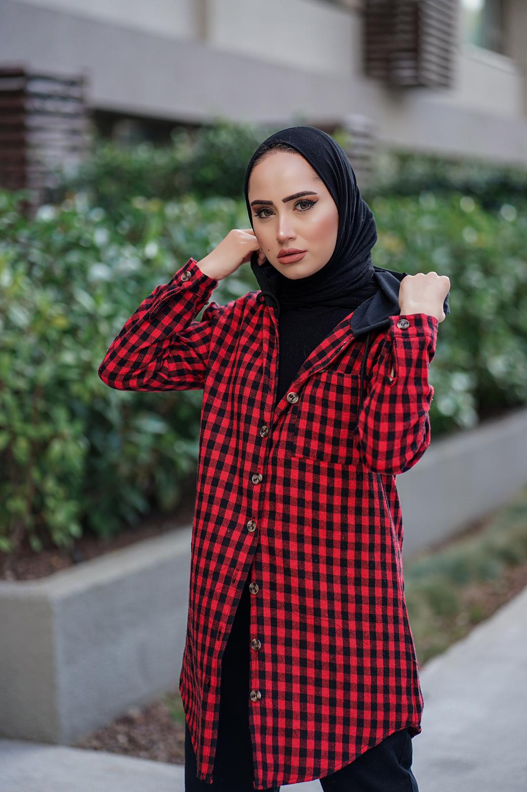 Oduncu kumaş kapşonlu tunik - Görsel 2