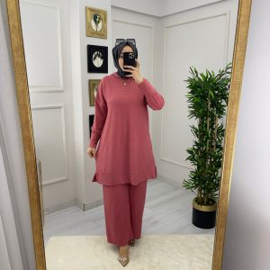 Fitilli triko tunik takım