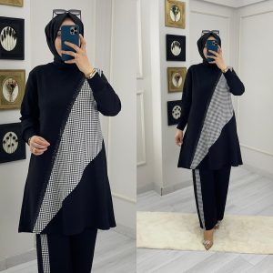 Büyük beden iki iplik tunik takım