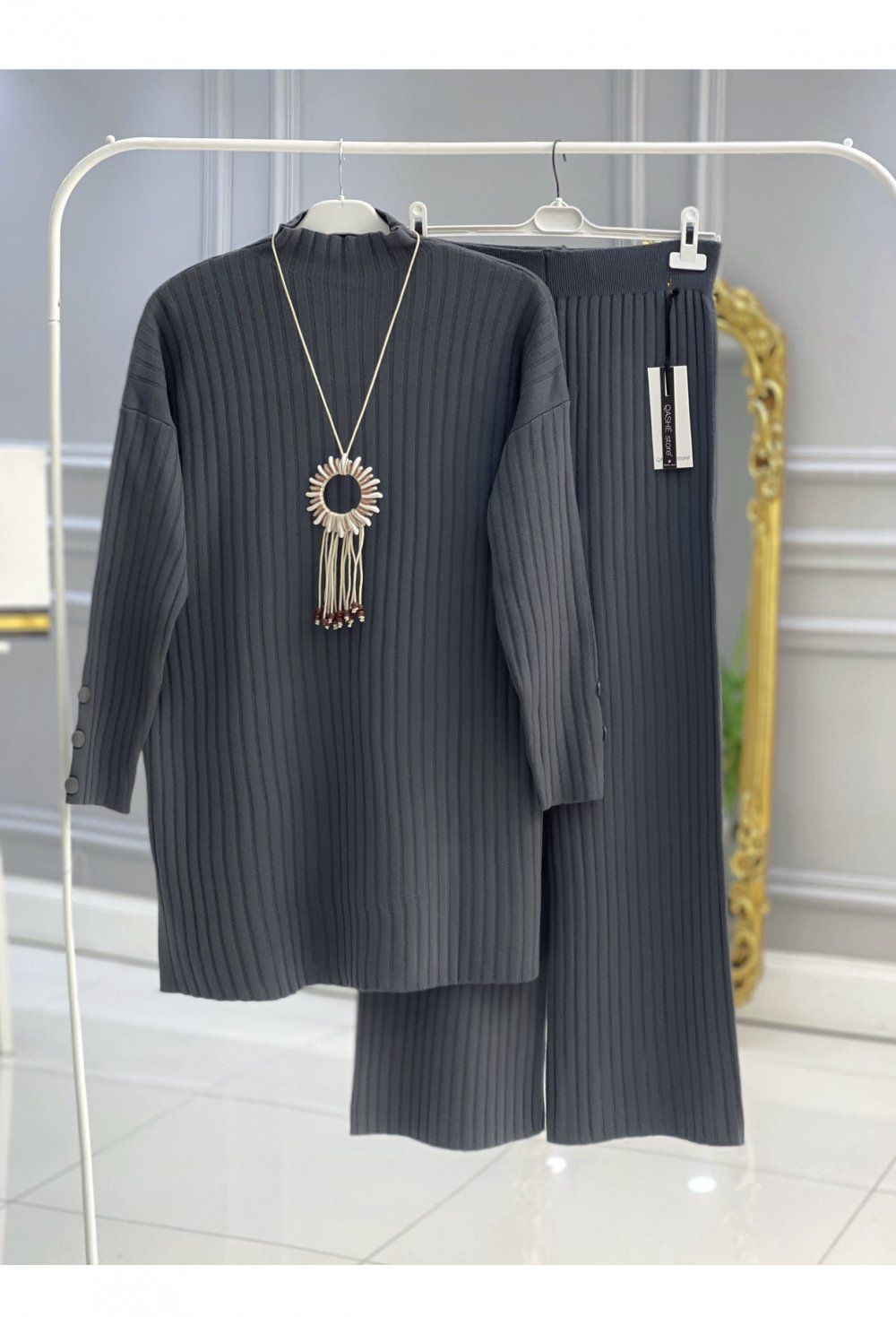 Triko tunik pantolon takım - Görsel 2