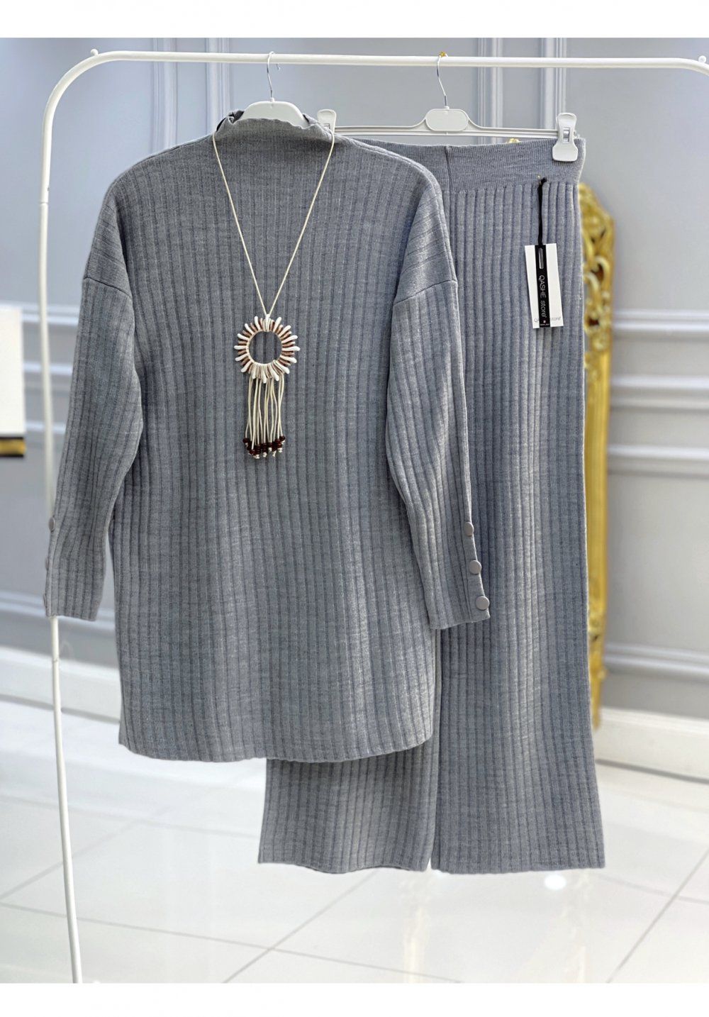 Triko tunik pantolon takım - Görsel 3