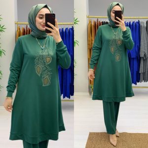 Spor tunik pantolon takım iki iplik kumaş