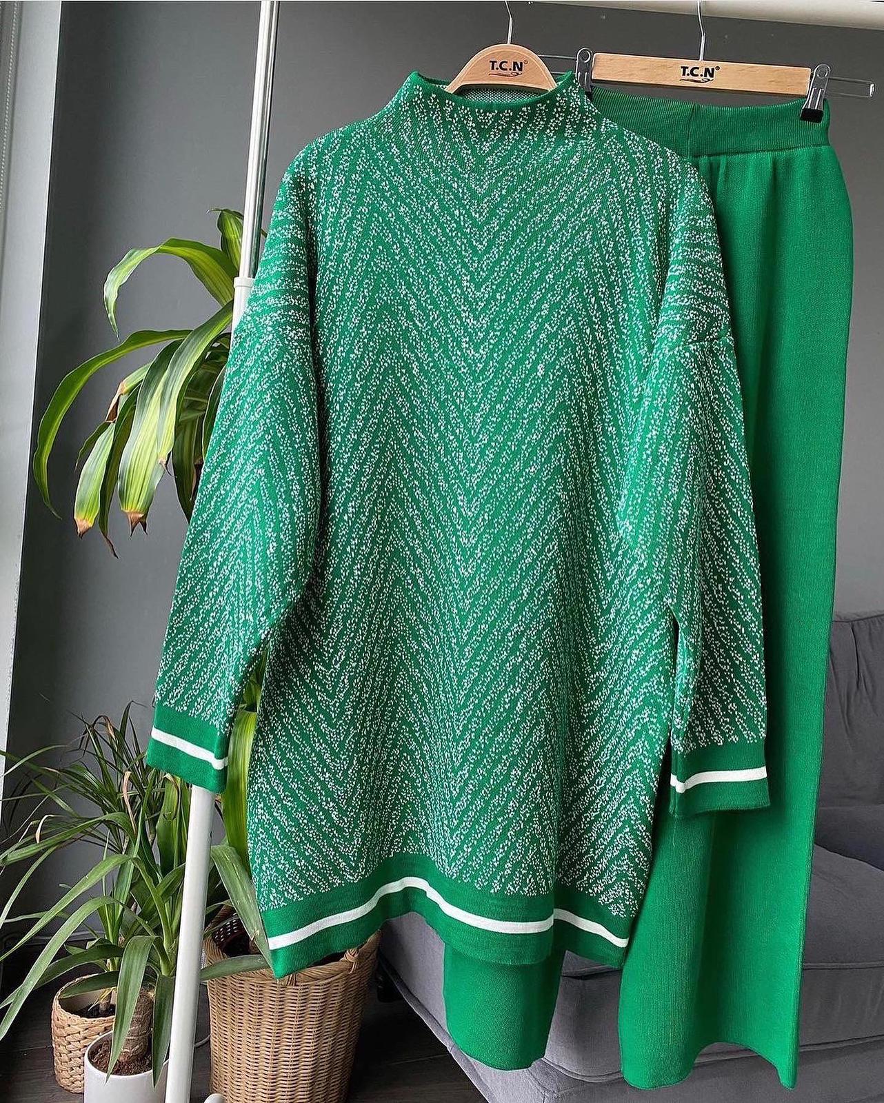 Triko tunik pantolon takım - Görsel 4