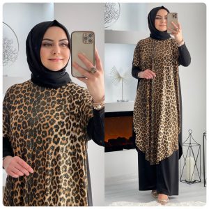 Lepoar sandy kumaş tunik takım