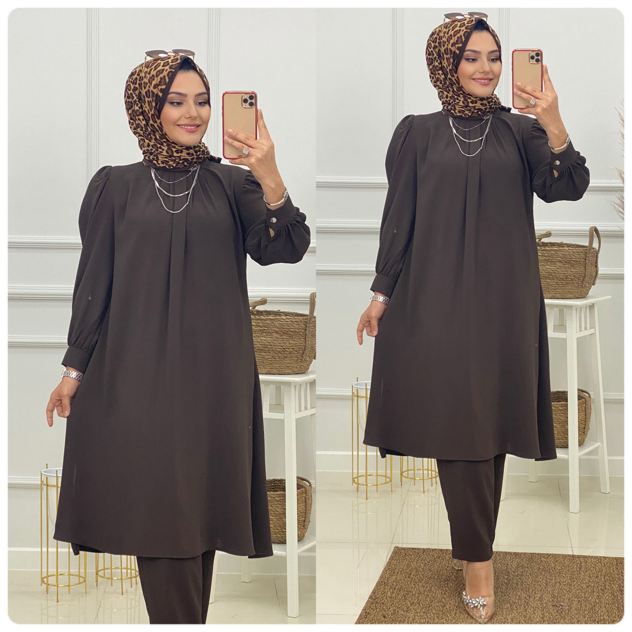 Tunik pantolon takım ayrobin - Görsel 10