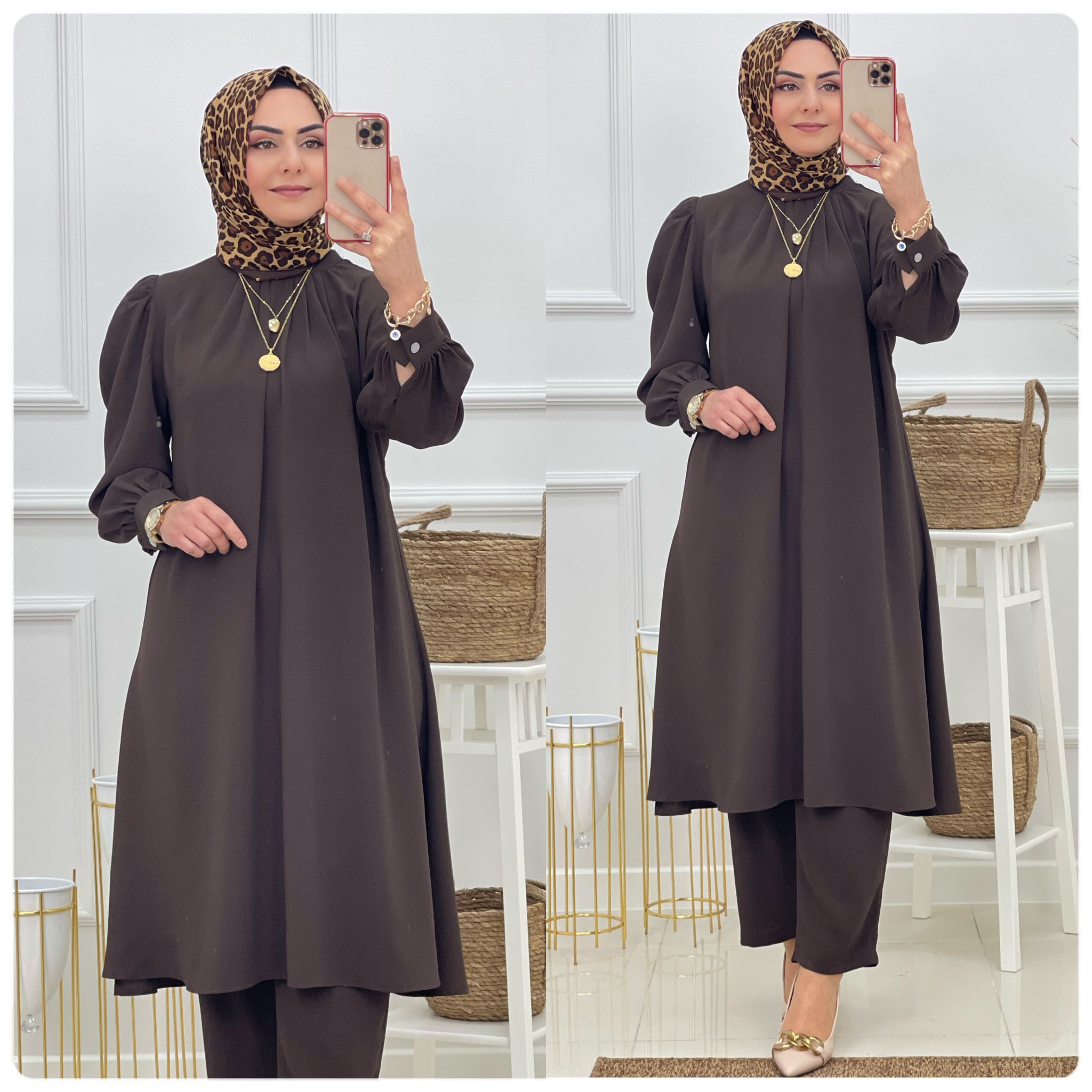 Tunik pantolon takım ayrobin - Görsel 9