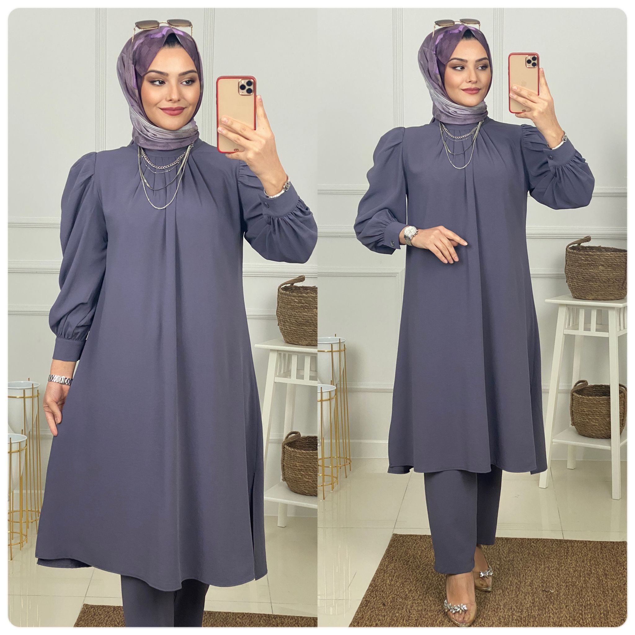 Tunik pantolon takım ayrobin - Görsel 7