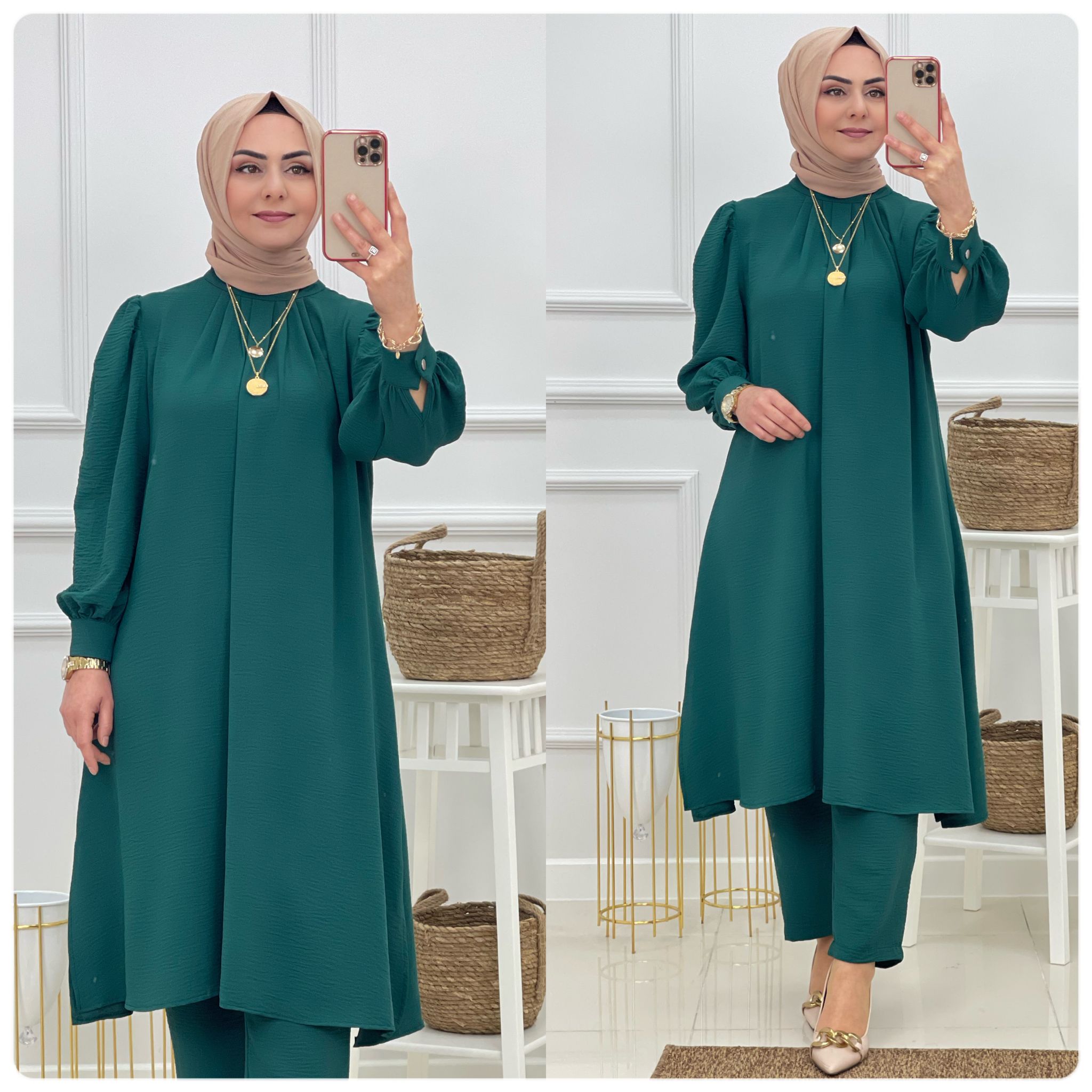 Tunik pantolon takım ayrobin