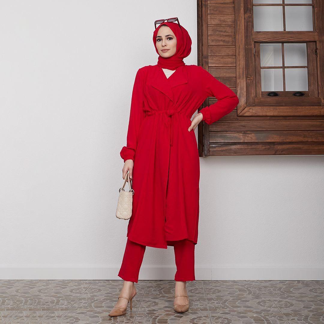 Ayrobin kumaş kap pantolon takım - Görsel 14