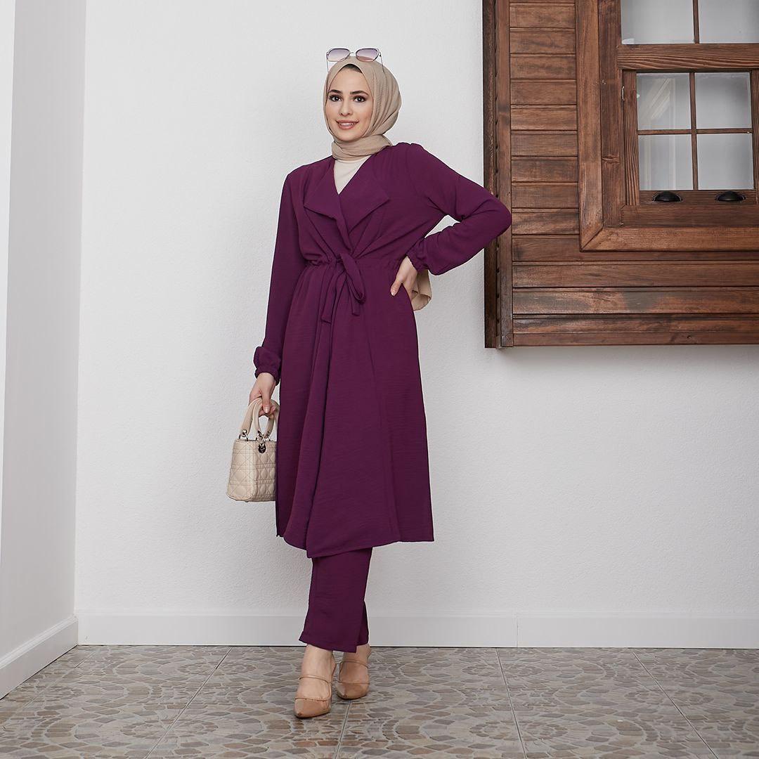 Ayrobin kumaş kap pantolon takım - Görsel 13