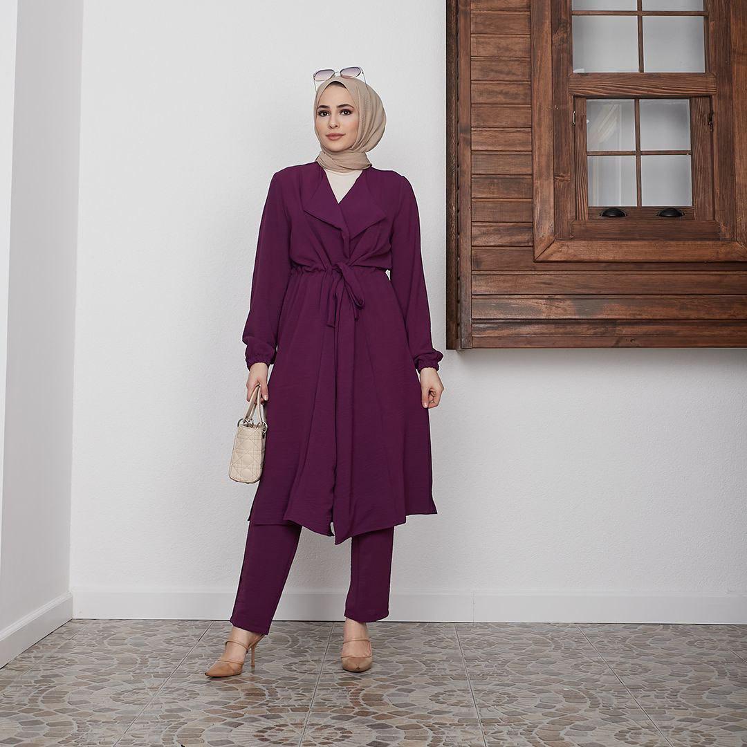 Ayrobin kumaş kap pantolon takım - Görsel 10