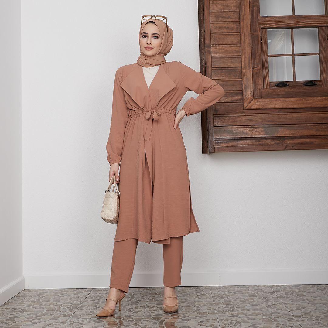 Ayrobin kumaş kap pantolon takım - Görsel 8