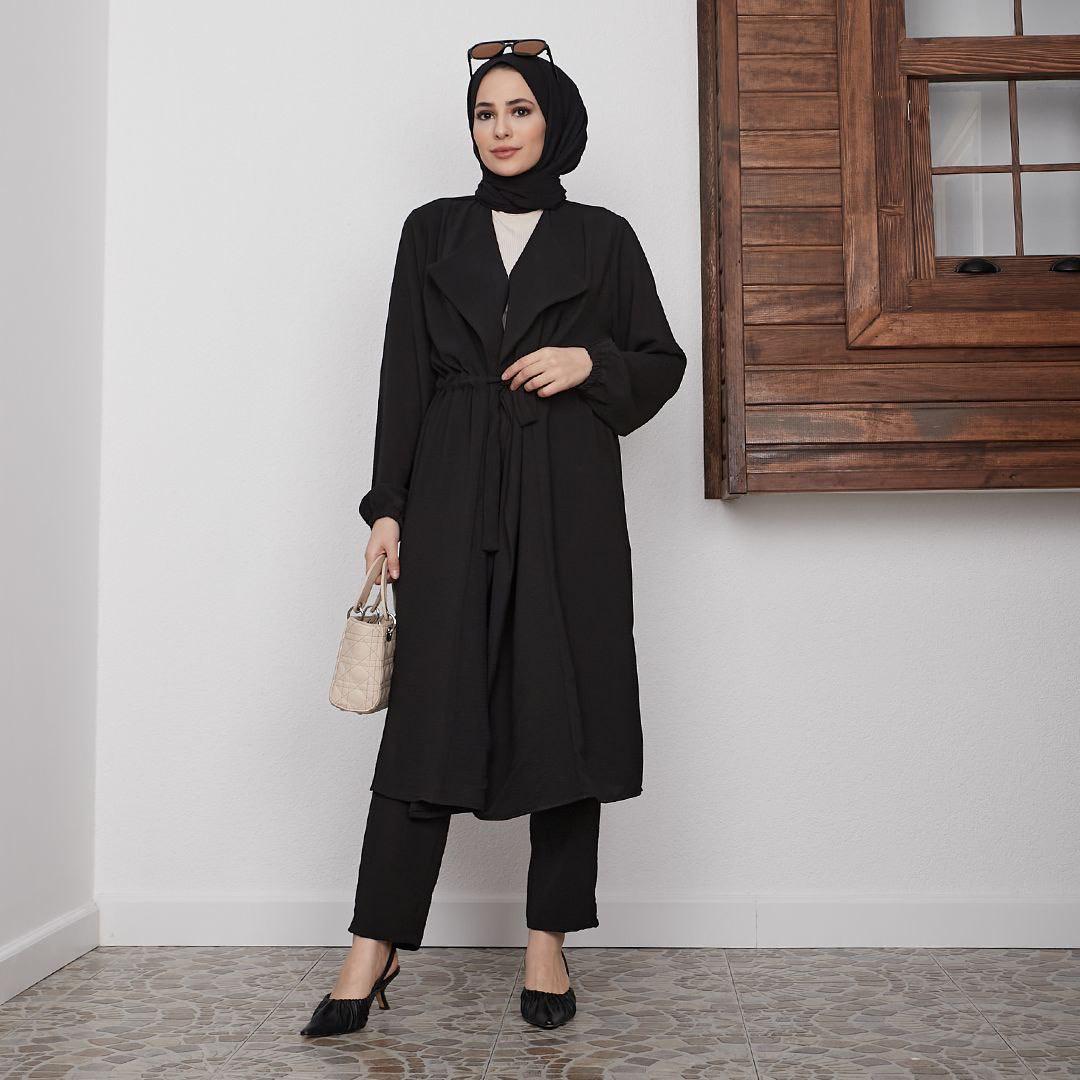 Ayrobin kumaş kap pantolon takım - Görsel 6