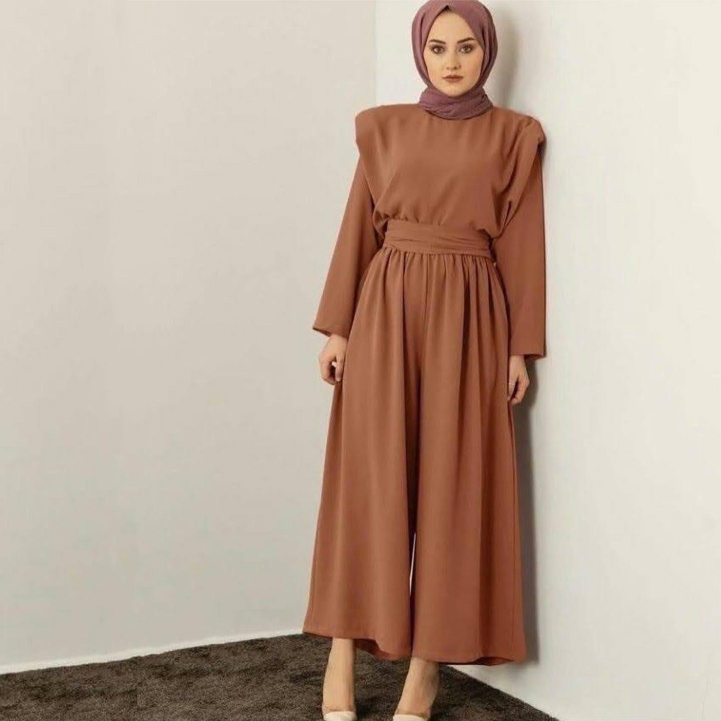 Kuşaklı krep kumaş takım