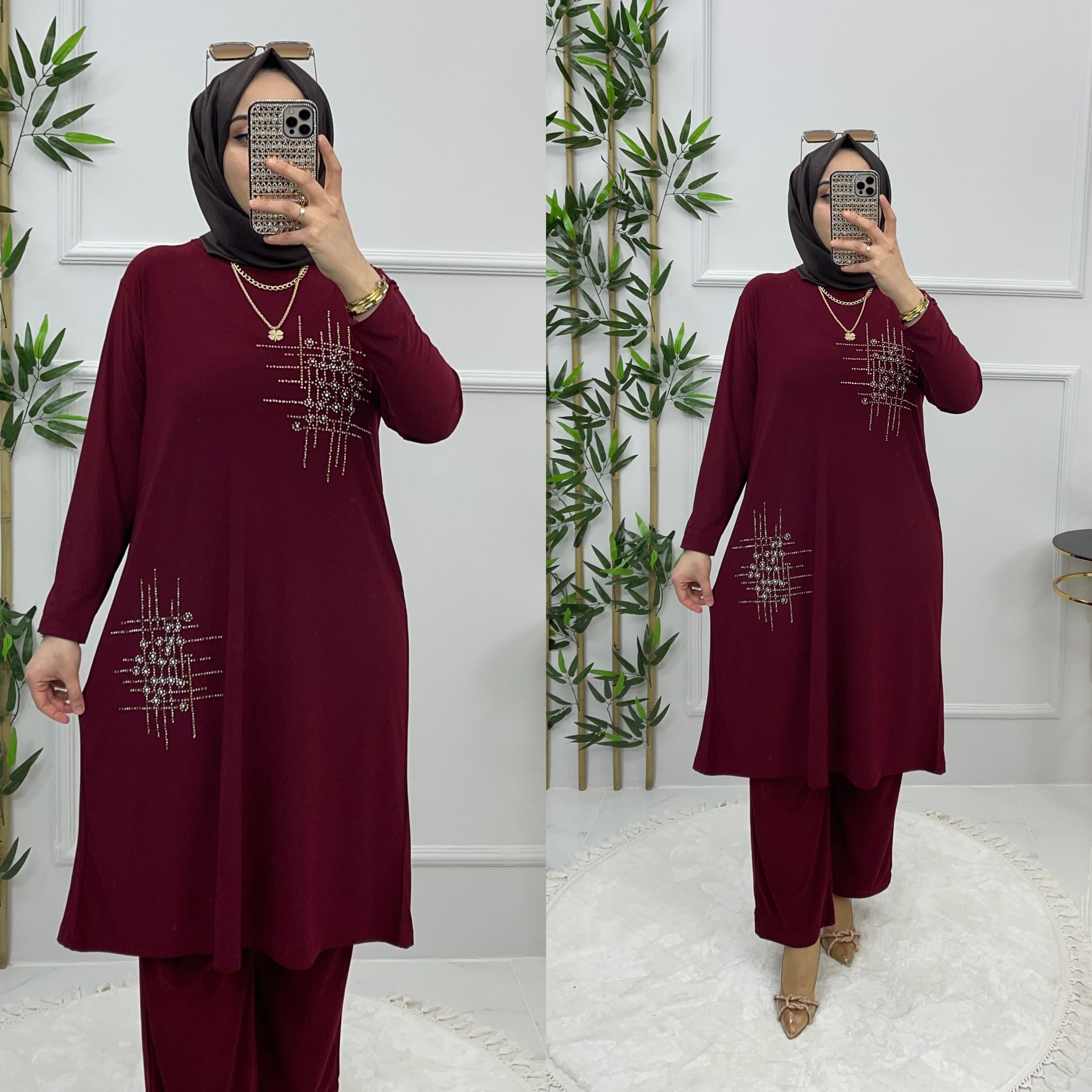 Sandy kumaş tunik takım - Görsel 11