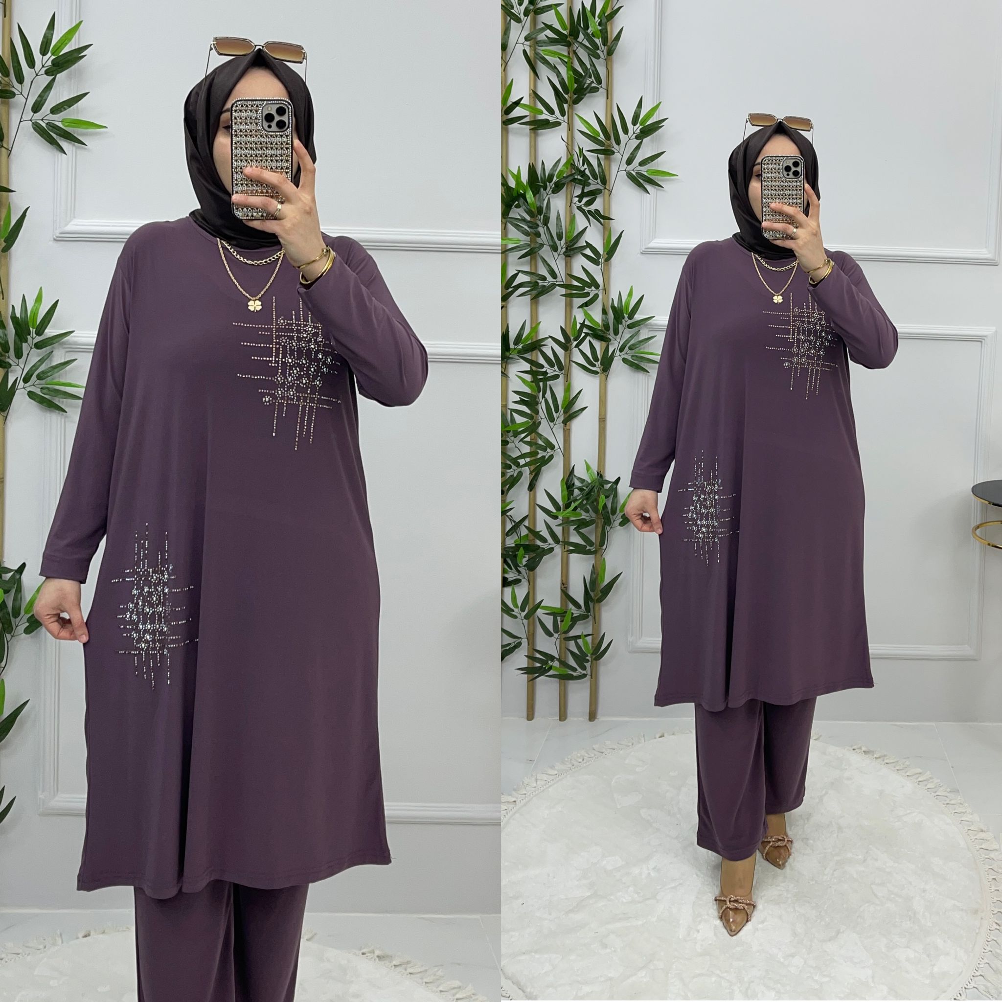 Sandy kumaş tunik takım - Görsel 12