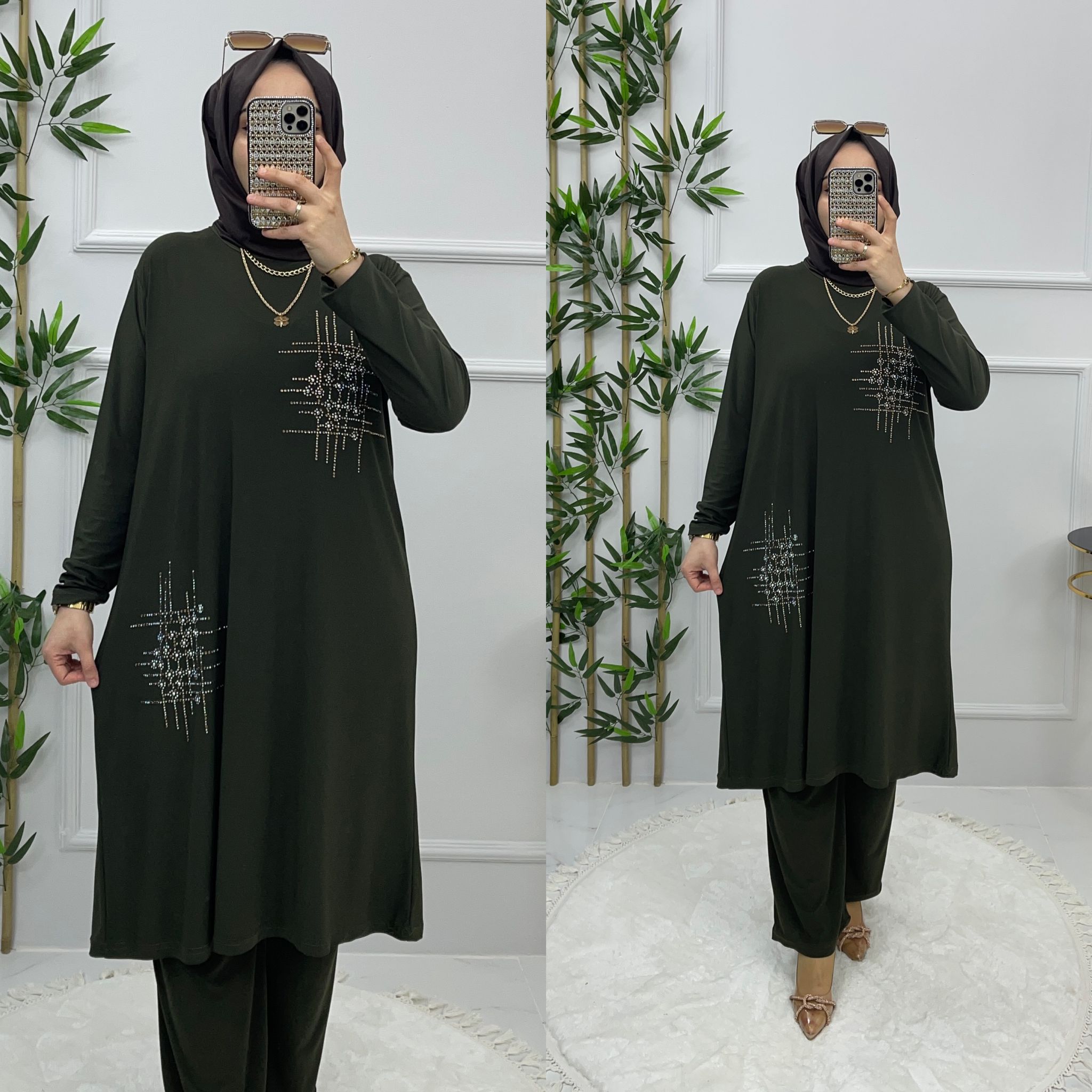 Sandy kumaş tunik takım - Görsel 10