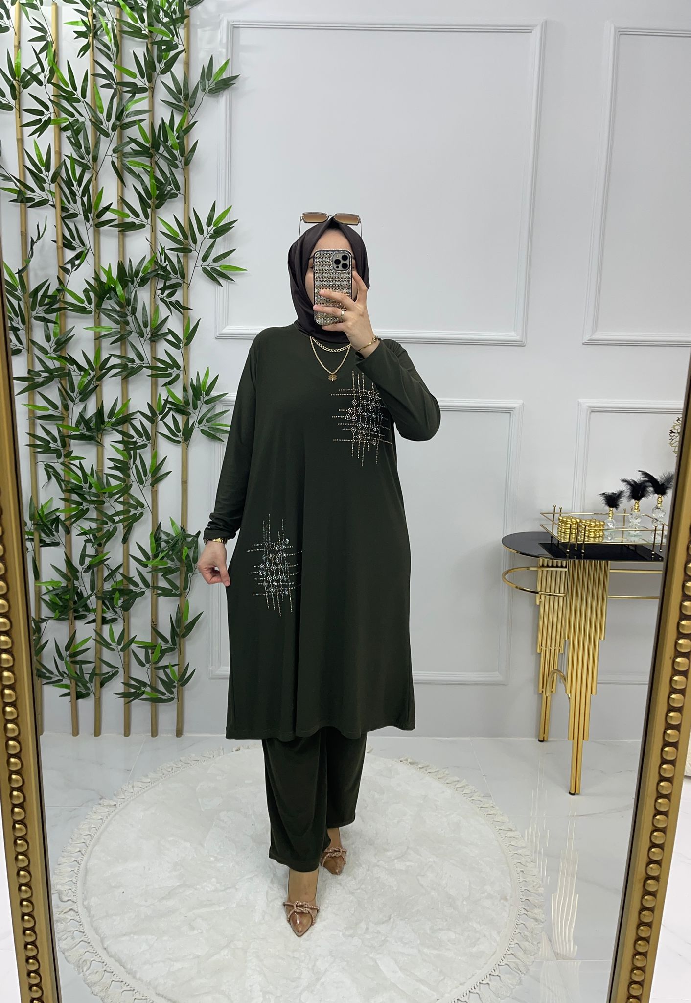 Sandy kumaş tunik takım - Görsel 3