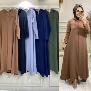 Asimetrik kesim ayrobin fermuarlı kap