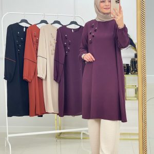 Nazlım tunik ayrobin kumaş