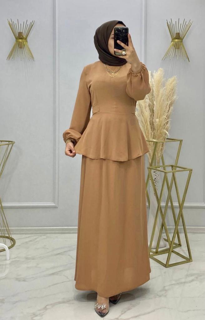 Etekli tunik takım ayrobin kumaş - Görsel 7