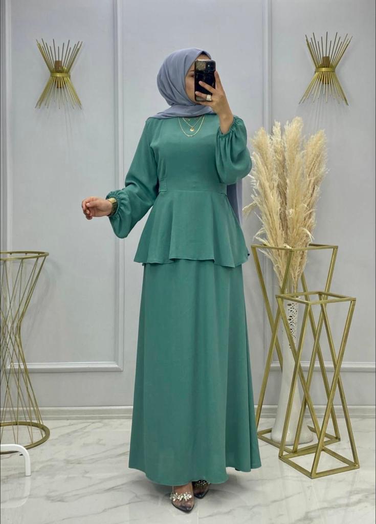 Etekli tunik takım ayrobin kumaş - Görsel 6