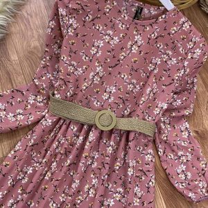 Yazlık hasır kemerli  elbise