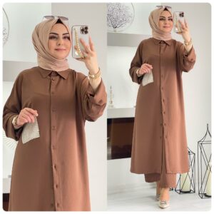 Kap tunik pantolon takım ayrobin kumaş