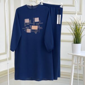 Taş işlemeli tunik pantolon takım