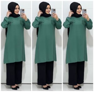 Ayrobin kumaş tunik takım