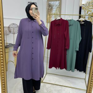 Ayrobin kumaş tunik pantolon takım