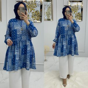 Etnik desen tunik pantolon takım