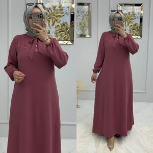 Ayrobin kumaş elbise büyük beden