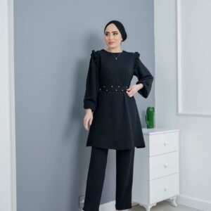 Beli işlemeli ayrobin tunik takım
