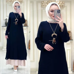 1.Sınıf keten kumaş elbise