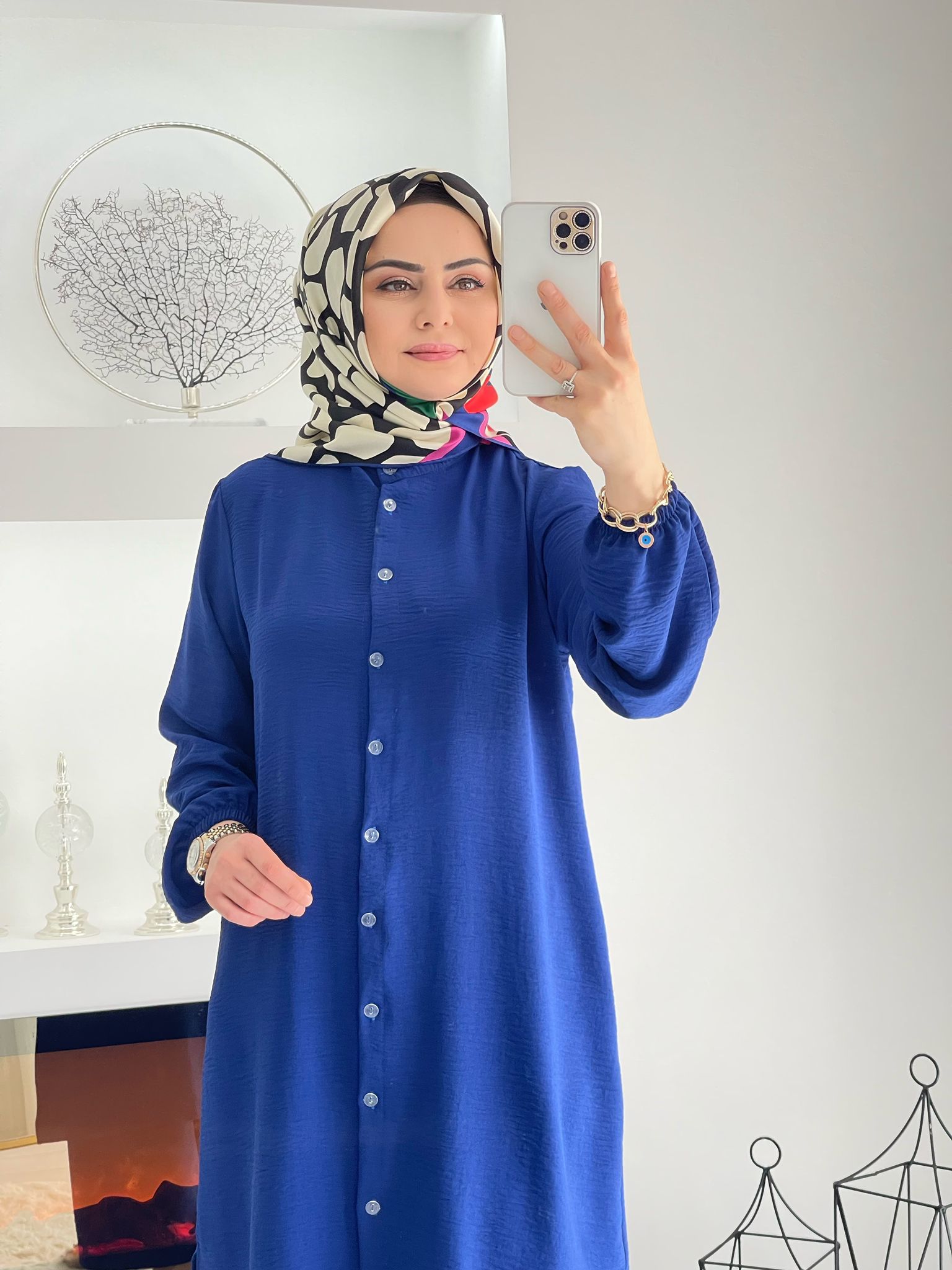 Ayrobin kumaş tunik pantolon takım - Görsel 7