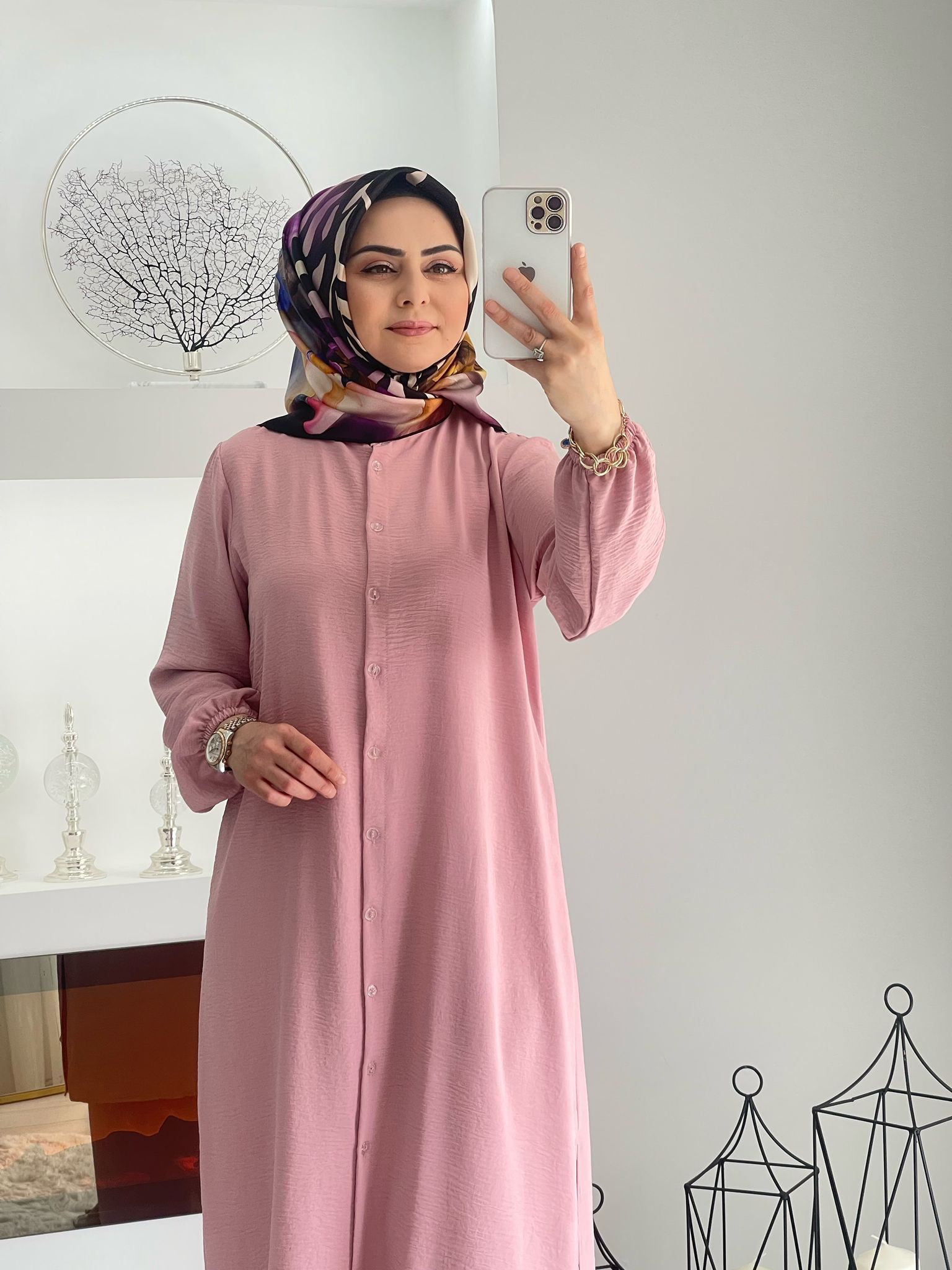 Ayrobin kumaş tunik pantolon takım - Görsel 5