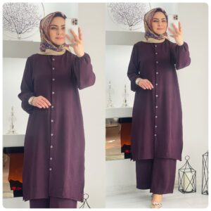 Ayrobin kumaş tunik pantolon takım