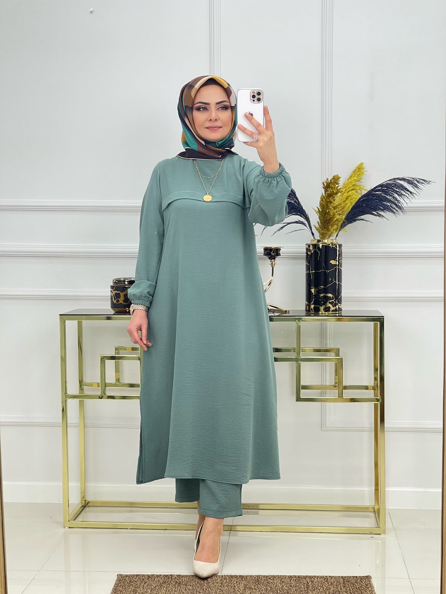 Ayrobin tunik pantolon takım - Görsel 10