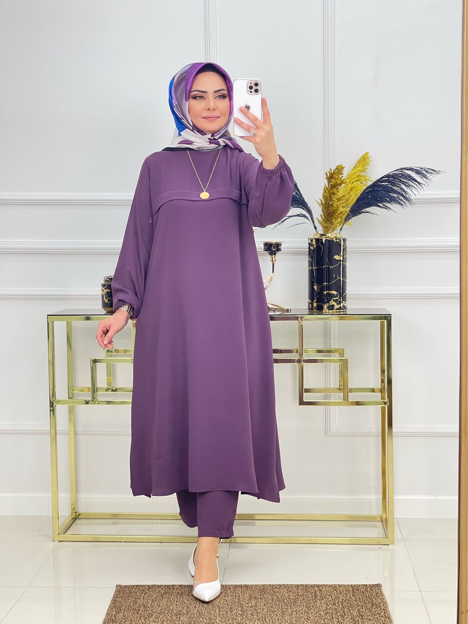 Ayrobin tunik pantolon takım - Görsel 7
