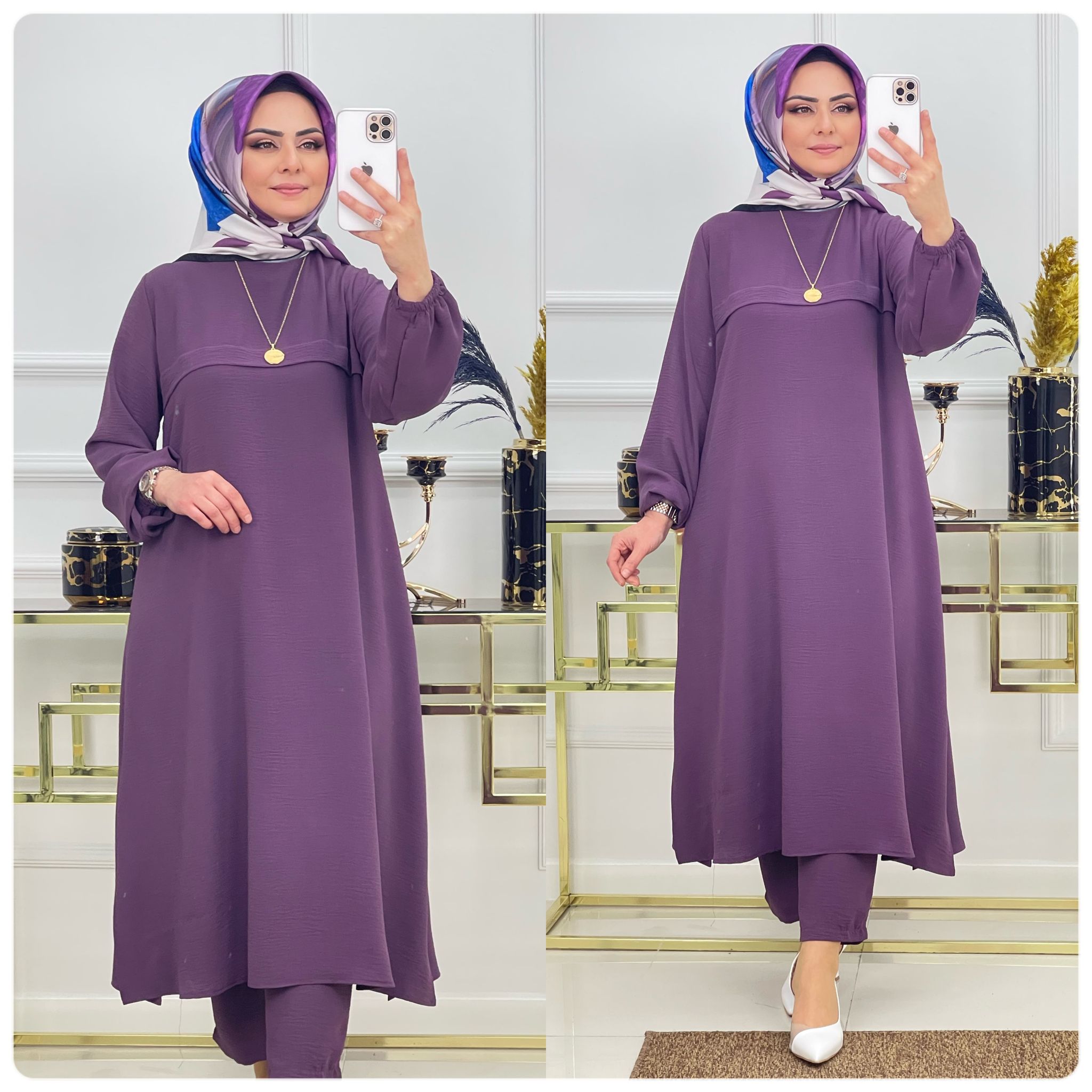 Ayrobin tunik pantolon takım - Görsel 9