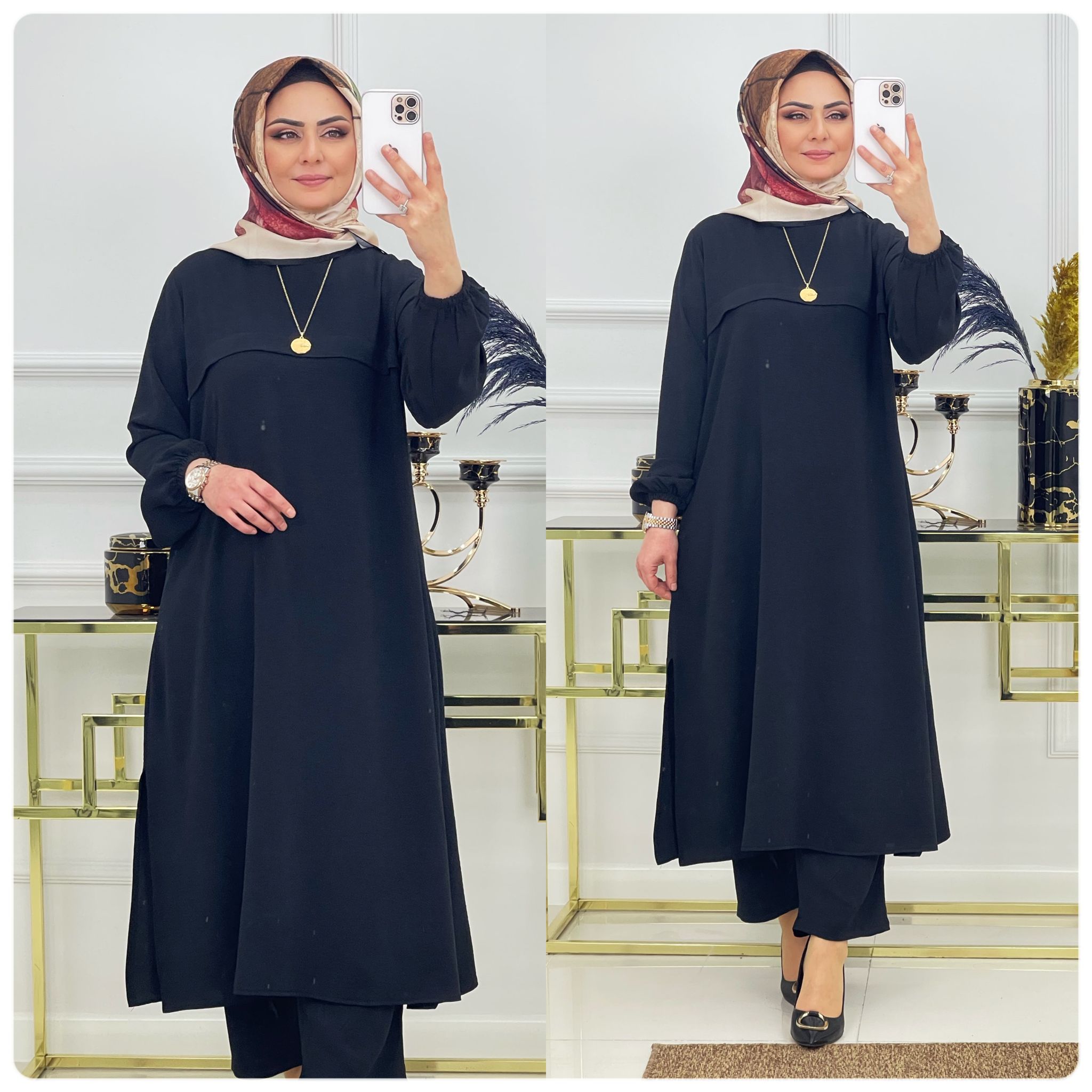Ayrobin tunik pantolon takım - Görsel 5