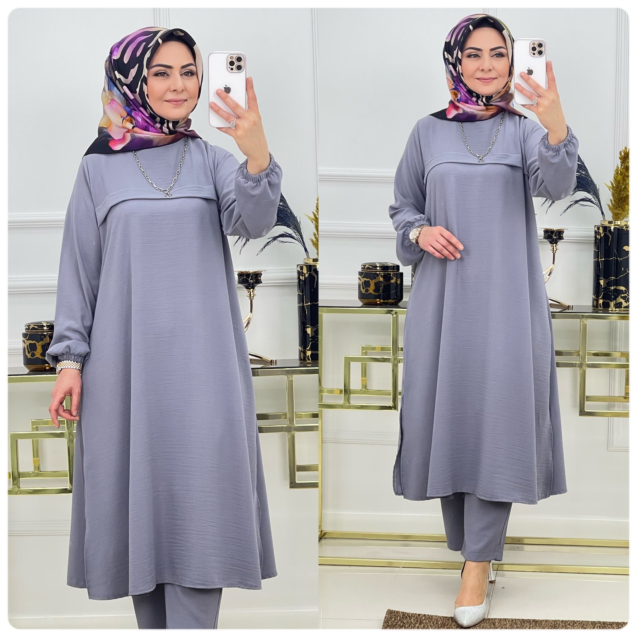 Ayrobin tunik pantolon takım - Görsel 3