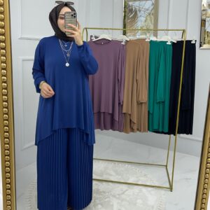 Tunik pantolon takım tilta kumaş