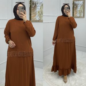 Etek tunik takım ayrobin kumaş